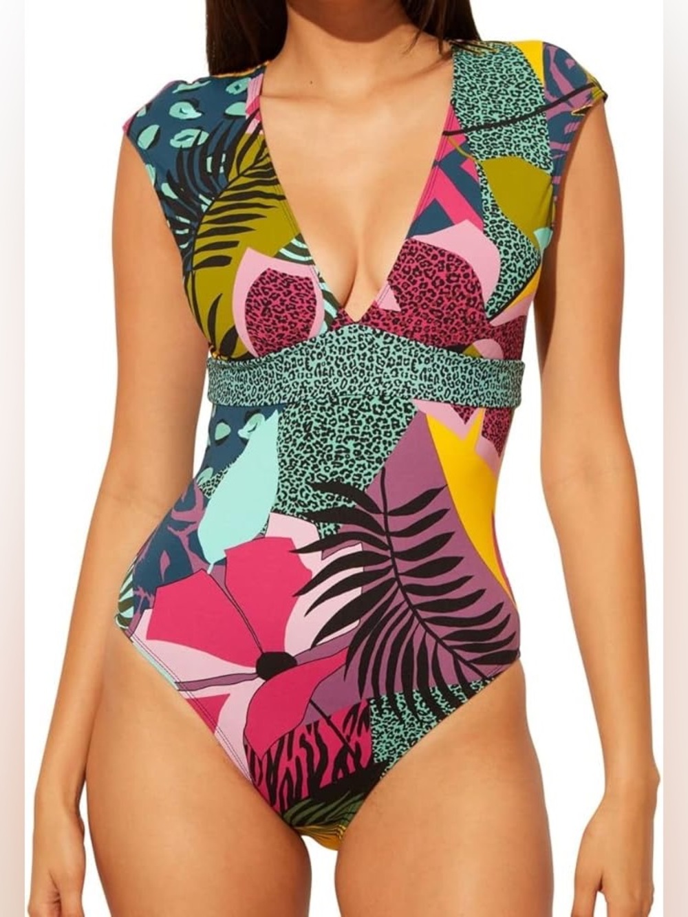 Bleu Rod Beattie Jungle Book Cap Sleeve Mio One Piece Swimsuit 10